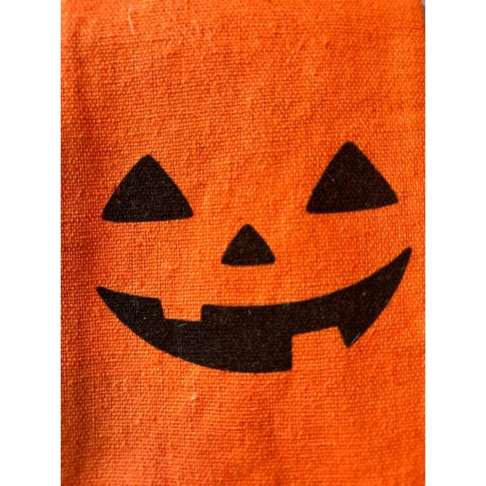 Halloween‎ Jack-O-Lantern Pumpkin Burlap Treat Bags Set Orange 50 pack
